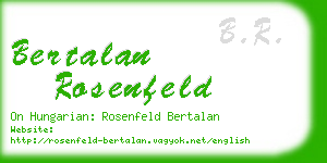 bertalan rosenfeld business card